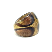 Handmade Glass Acrylic Ring Autumn Elegance Gleamingly Infinity Band