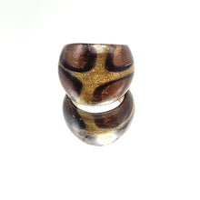Handmade Glass Acrylic Ring Autumn Elegance Gleamingly Infinity Band
