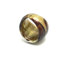 Handmade Glass Acrylic Ring Autumn Elegance Gleamingly Infinity Band
