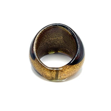 Handmade Glass Acrylic Ring Autumn Elegance's Gleaming Infinity Band