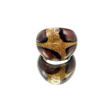 Handmade Glass Acrylic Ring Autumn Elegance's Gleaming Infinity Band