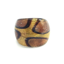 Handmade Glass Acrylic Ring Autumn Gleaming Elegance Infinity Band