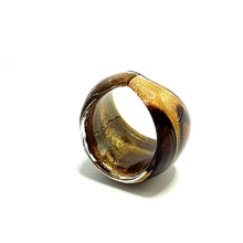 Handmade Glass Acrylic Ring Autumn Inspired Infinity Band