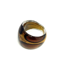 Handmade Glass Acrylic Ring Autumn Inspired Infinity Band