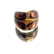 Handmade Glass Acrylic Ring Autumn Inspired Infinity Band