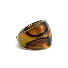 Handmade Glass Acrylic Ring Autumn Inspired Infinity Band