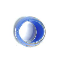 Handmade Glass Acrylic Ring Azure's Gilded Opulent Infinity Band