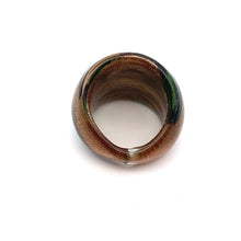 Handmade Glass Acrylic Ring Blossom's Golden Meadow Infinity Band