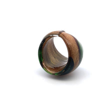 Handmade Glass Acrylic Ring Blossom's Golden Meadow Infinity Band