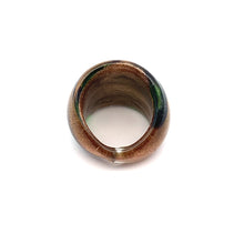 Handmade Glass Acrylic Ring Blossom's Golden Meadow Infinity Band