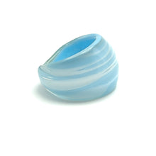 Handmade Glass Acrylic Ring Breeze Elegance Ocean Infinity Band