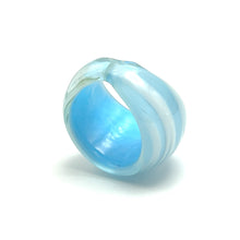 Handmade Glass Acrylic Ring Breeze Elegance Ocean Infinity Band
