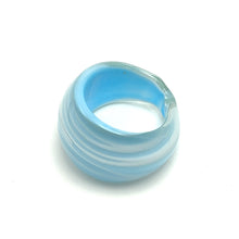Handmade Glass Acrylic Ring Breeze Elegance Ocean Infinity Band