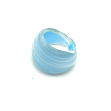 Handmade Glass Acrylic Ring Breeze Elegance of Ocean Infinity Band