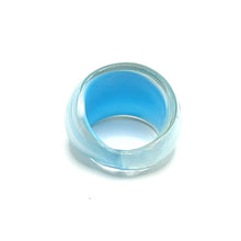 Handmade Glass Acrylic Ring Breeze Elegance of Ocean Infinity Band
