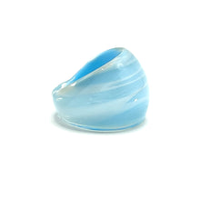 Handmade Glass Acrylic Ring Breeze Elegance of Ocean Infinity Band