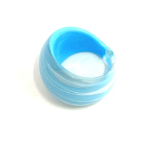 Handmade Glass Acrylic Ring Breeze's Ocean Elegance Infinity Band