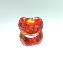 Handmade Glass Acrylic Ring Brilliance Ember's Gilded Infinity Band