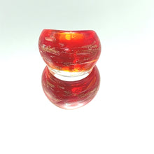 Handmade Glass Acrylic Ring Brilliance Gilded with Ember Infinity Band
