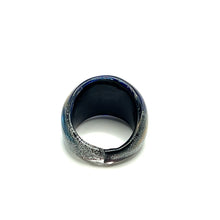 Handmade Glass Acrylic Ring Celestial Aqua's Fusion Infinity Band