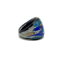 Handmade Glass Acrylic Ring Celestial Aqua's Fusion Infinity Band