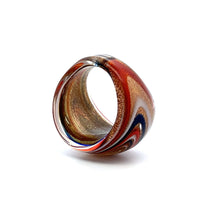Handmade Glass Acrylic Ring Celestial Gold  Infinity Band