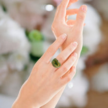Handmade Glass Acrylic Ring Celestial Radiance Golden Infinity Band