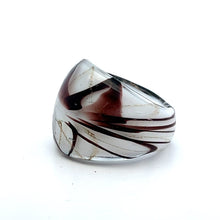 Handmade Glass Acrylic Ring Christmas Harmony's Winter Infinity Band