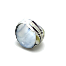 Handmade Glass Acrylic Ring Christmas Winter's Harmony Infinity Band