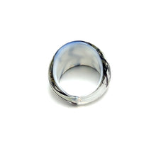 Handmade Glass Acrylic Ring Christmas Winter's Harmony Infinity Band