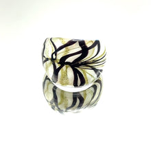 Handmade Glass Acrylic Ring Christmas Winter's Harmony Infinity Band