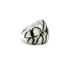 Handmade Glass Acrylic Ring Christmas Winter's Harmony Infinity Band