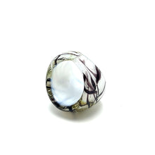 Handmade Glass Acrylic Ring Christmas's Harmony Winter Infinity Band