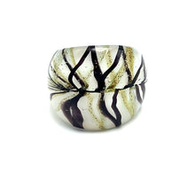 Handmade Glass Acrylic Ring Christmas's Harmony Winter Infinity Band