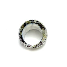 Handmade Glass Acrylic Ring Christmas's Harmony Winter Infinity Band