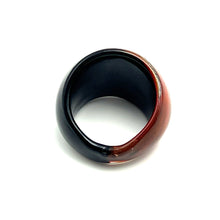 Handmade Glass Acrylic Ring Colourful Opulent Sunset Infinity Band