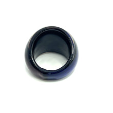 Handmade Glass Acrylic Ring Eclipse Elegance Infinity Band