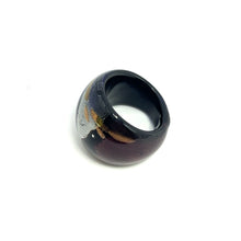 Handmade Glass Acrylic Ring Eclipse Elegance Infinity Band