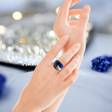 Handmade Glass Acrylic Ring Eclipse of Elegance Infinity Band
