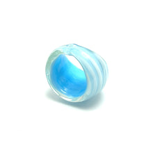 Handmade Glass Acrylic Ring Elegance Breeze Ocean Infinity Band