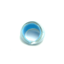 Handmade Glass Acrylic Ring Elegance Breeze Ocean Infinity Band