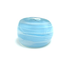 Handmade Glass Acrylic Ring Elegance Ocean Breeze Infinity Band