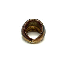Handmade Glass Acrylic Ring Elegance of Gleaming Autumn Infinity Band