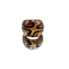 Handmade Glass Acrylic Ring Elegance of Gleaming Autumn Infinity Band