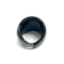 Handmade Glass Acrylic Ring Elegance Silver Stroke Harmonic Infinity Band