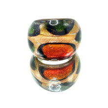 Handmade Glass Acrylic Ring Foliage Golden Citrus Autumn Infinity Band