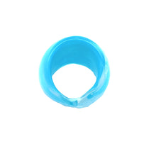 Handmade Glass Acrylic Ring Frost Ocean Serenity Infinity Band