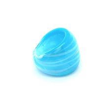 Handmade Glass Acrylic Ring Frost Ocean Serenity Infinity Band