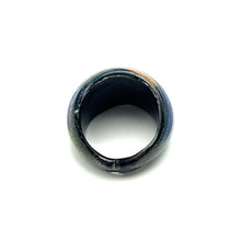 Handmade Glass Acrylic Ring Fusion Aqua Celestial Infinity Band
