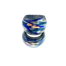 Handmade Glass Acrylic Ring Fusion Aqua's Celestial Infinity Band